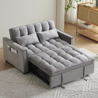 Canapé-lit multifonctionnel moderne et minimaliste en tissu, pliable, double usage, très tendance, petit format, pour bureau ou balcon, avec structure en bois