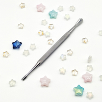 Lucida Professional Nail Tools Poussoir à ongles et coupeur à bord droit Poussoir à double extrémité en acier inoxydable 100% pour enlever les cuticules