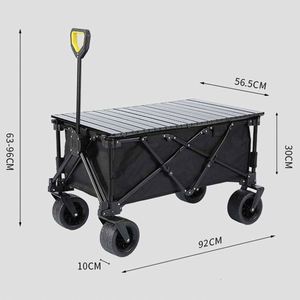 Chariot à main pliable robuste, chariot utilitaire pliable, chariot de camping portable avec roues - Product Image 3