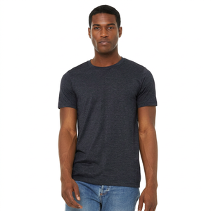Men's 100% Cotton Worsted Formal <b>Short</b> Sleeve O-Neck Loose Fit T-Shirt with Front Logo and Anti-Pilling - Product Image 1
