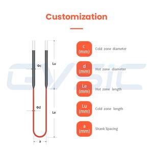 Sáng Tạo tùy chỉnh U loại mosi2 yếu tố làm nóng 1900c mosi2 nóng cho lò - Product Image 3