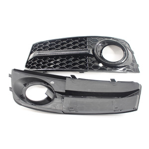 Audi A4B8 Honeycomb Fog Light Bezels 8K0807681 Glossy Black <b>ABS</b> Lower Grille Trim Cover - Product Image 3