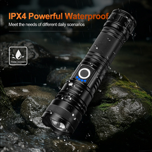 WOSEN Factory Hot Sale Aluminum Alloy Telescopic Zoom Power Display Usb <b>Rechargeable</b> P70 Led Torches Lights Tactical <b>Flashlight</b> - Product Image 5