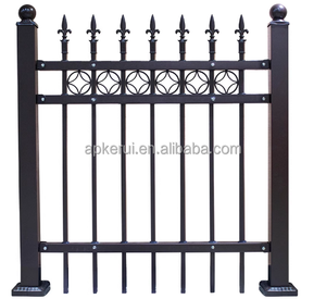 Zinc Acier <span class=keywords><strong>Fer</strong></span> Clôture Garde-corps Résidentiel Jardin Mur Cour Villa Isolation Extérieure Protection Garde-corps Assemblage Facile 3D - Product Image 1