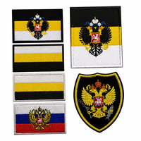 Patch brodé double tête d'aigle, blason heraldisque, à thermocoller pour veste et sac, prix usine, vente en gros personnalisée, faible MOQ