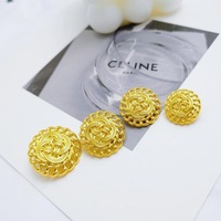 Boutons décoratifs en alliage de zinc plaqué, style simple, logo élégant et raffiné, pour manteaux, pulls en tweed et tricots, avec nœud chinois tendance