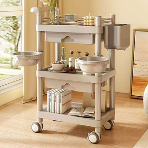 Adjustable Shelf Rolling Cart - Multi-Purpose Storage Trolley with Wheels for Home Commercial Use - Product Image 4
