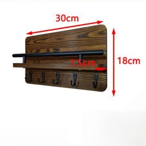 Estante <span class=keywords><strong>de</strong></span> Almacenamiento Colgante <span class=keywords><strong>de</strong></span> Madera Maciza Estilo Art Deco para Llaves, Correo y Cartas, para Baño, Entrada o Pasillo - Product Image 6