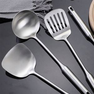 Utensilios de cocina: Cuchara espumadera de malla metálica 304, cucharón de acero inoxidable para sopa, espátula ranurada, juego de herramientas de cocina, utensilios de cocina - Product Image 6