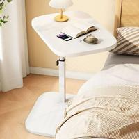 Table de chevet pliable réglable en hauteur avec roues bureau d'ordinateur portable table de chevet roulante pour chambre salon dortoir