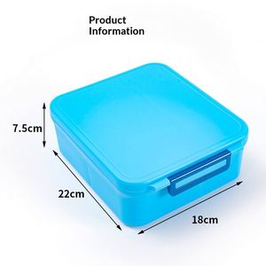 Food Grade BPA FREE Children Food Grade <b>Material</b> PP Plastic Lunch Box With Double Buckle Sealed Lunch Box - Product Image 2