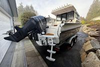 Bateau de pêche sportif en aluminium de 7,5 m (25 pieds) avec moteur et cabine, idéal pour la famille, certifié CE, neuf, en vente directe d'usine