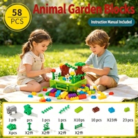 Juego de Construcción de 58 Piezas para Niños, Casa de Muñecas DIY, Bloques de Construcción Educativos de Plástico ABS de Alta Calidad, Escala 1:8
