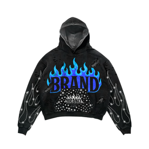 Tùy Chỉnh Rhinestone Dtg In Logo Mặt Trời Faded Quá Khổ Bông Nặng Đồ Họa Áo Thời Trang Dạo Phố Cổ Điển Áo - Product Image 3