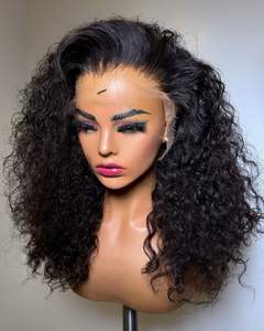 Perruque en cheveux humains courts et bouclés de haute qualité HD 13x4 perruque en cheveux bruts vierges brésiliens 200% perruques Lace Front sans colle en gros - Product Image 2