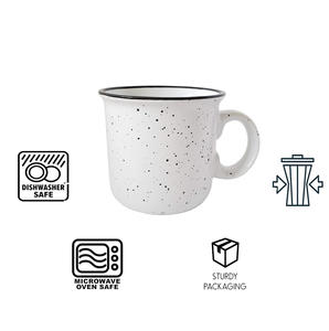 Promotion Tasse à café en céramique de 14 oz par Essential Drinkware, blanche, durable, à paroi épaisse, style camping, tasse à café pour l'extérieur, tasse pour la maison - Product Image 3