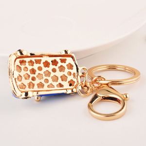 Fashion Alloy Car <b>Key</b> <b>Chain</b> Keychain Charm Women Handbag Crystal Pendant Small Luxury Model Car Accessories - Product Image 2