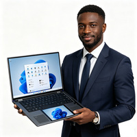 Ordinateurs portables professionnels OEM à double écran 15,6 pouces + 7 pouces, Intel N150, prise en charge de la reconnaissance faciale, rotation à 180 degrés, Wi-Fi double bande