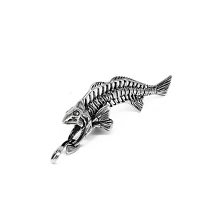 Collar Unisex de Acero Inoxidable con Colgante de Espina de Pescado yunnique, Joyería de Moda GZYP-0709 - Product Image 4