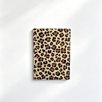 Cubierta de Acrílico A7 con Estampado de Leopardo para Cuaderno de Hojas Sueltas, Cubierta de Acrílico DIY de 6 Agujeros para Cuaderno