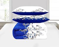 Ensemble de literie et de rideaux 9 pièces, fleurs, microfibre douce, pour une décoration complète de la chambre, rideaux occultants imprimés, ensemble de literie