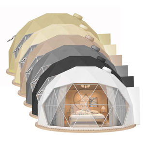 Tente dôme de camping de luxe 6M avec salle de bain, résistante à la neige, pod de glamping, tentes finies avec toit en toile PVC - Product Image 5