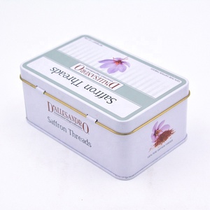 Tùy Chỉnh In Hình Chữ Nhật Trống Nghệ Tây Hộp Thiếc Với Bản Lề - Product Image 3