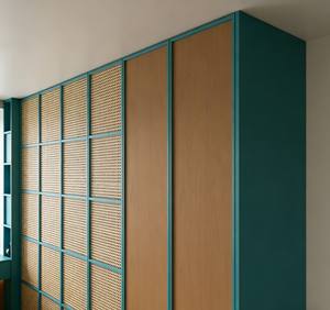 Sliding Glass Door Bedroom Closet Wall <b>Wardrobe</b> with Dresser Multifunctional Storage Cabinet for Home Villa Bedroom Use - Product Image 5