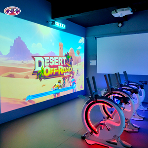 Attraction cycliste dynamique multijoueur, course de vélos AR, projection interactive pour centres familiaux ZS-IP021022 Dynamique multijoueur - Product Image 2