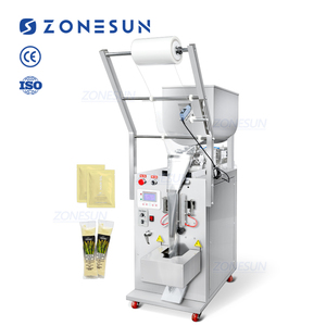 Zonesun เครื่องบรรจุอาหาร ZS-FS200D1ปั๊มลูกสูบอัตโนมัติแบบ3ด้าน, เครื่องปิดผนึกซองใส่ซอส - Product Image 1