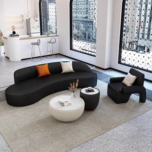 Kecil Nordic keluarga kursi ruang keluarga Salon kecantikan pakaian toko Sofa penerimaan kombinasi elegan Arc Area Penerimaan - Product Image 4