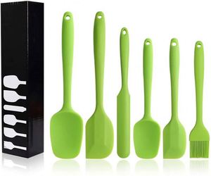 <b>Silicone</b> Spatula 6 Piece Set 480 F Heat Resistance Non-Stick Cooking Tools <b>Baking</b> and Stirring Multi Purpose Kitchenware - Product Image 1