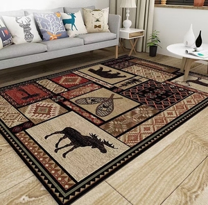 Fabrik Großhandel groß<span class=keywords><strong>e</strong></span> Matte moderne geometrische karierte Teppiche rutsch fester weicher Teppich für <span class=keywords><strong>Wohnzimmer</strong></span> Schlafzimmer Hotelzimmer - Product Image 6