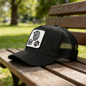 Gorra Trucker de 5 Paneles con Malla de Algodón, Negra, Estilo Vintage Lavado, Gorra de Béisbol, Moda Casual, Gorra para el Sol, para Golf, Senderismo, Correr, Ciclismo - Product Image 5