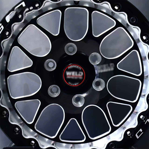 Rines Forjados Beadlock para Carreras de Drag, Color Negro Brillante S77 HD, Rines Esfumados Negros Brillantes para Ford F150 Raptor - Product Image 4