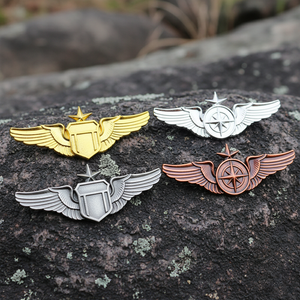 Insignias de Aviación, Emblemas de Seguridad, Alas de Asistente de Vuelo Personalizadas de Metal, Broche de Liberación Rápida, Pin de Solapa - Product Image 3