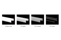 Profilé en aluminium 19,5*20MM, extrusion en forme de U, couverture en PC PMMA pour éclairage à bande flexible, lampe linéaire moderne, surface en aluminium, LED Profi