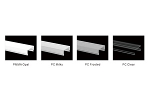 Profilé en aluminium 19,5*20MM, extrusion en forme de <span class=keywords><strong>U</strong></span>, couverture en PC PMMA pour éclairage à bande flexible, lampe linéaire moderne, surface en aluminium, LED Profi - Product Image 5