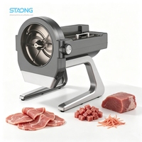Commerciële elektrische vleessnijmachine met verstelbare dikte, van roestvrij staal, voor ham, spek, salami, diepvriesvlees en groenten.