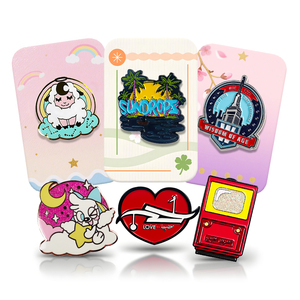 Nhà Máy Tùy Chỉnh Hàng Thủ Công Kim Loại Bán Buôn Anime Logo Long Lanh Pin Huy Hiệu Kim Loại Ve Áo Mềm Cứng Men Pins - Product Image 5