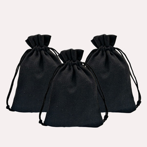 Bolsa de Algodón Calico Negra Grande con Logotipo Personalizado por Sublimación, Bolsa Ecológica Reutilizable para Zapatos, Regalo Corporativo, Bolsa con Cordón de Algodón - Product Image 2