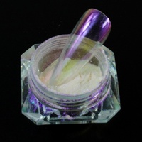Échantillons gratuits 1g 3g 5g Aurora Poudre Flocons Blanc Chrome Miroir Pigment Pour Nail Art Décoration Fournitures