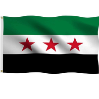 3 kaki X 5 kaki semua cuaca ganda dijahit kuningan bendera Arab Peru independen warna-warni spanduk Dewan Nasional Republik Yunani