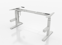 Bureau informatique en bois au design minimaliste moderne, hauteur réglable, avec système de levage à double moteur en deux étapes, bureau modulaire 1200N