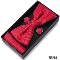 Coffrets Cadeaux de Luxe pour Hommes : Ensembles Nœuds Papillon et Cravates de Poche Colorés en Polyester