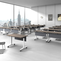 Chaise de bureau pliante en bois au design moderne nouvelle table de formation convertible pour ordinateur pour salles de formation
