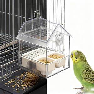 Высококачественная прозрачная кормушка для крыши с видимой птицей с легко очищенным выдвижным ящиком-акриловая кормушка для крыши - Product Image 3