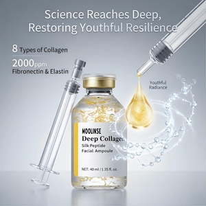 MOOLINSE Deep Collagen Silk Peptide Squalane Ampoule <span class=keywords><strong>Serum</strong></span> Pengencang Wajah Intensif Anti-Penuaan, Mengencangkan, dan Melembapkan - Product Image 4