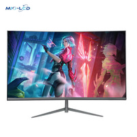 PC de jeu sans bords 1800R écran incurvé 24 pouces 1080p 144Hz moniteur d'ordinateur de jeu incurvé 1ms