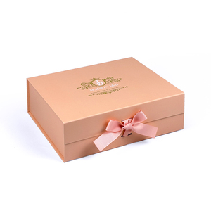 <span class=keywords><strong>2025</strong></span> nóng bán tùy chỉnh màu hồng có thể gập lại hộp quà tặng với Ribbon xử lý sang trọng từ bao bì hộp cho quần áo mỹ phẩm hộp giấy - Product Image 1